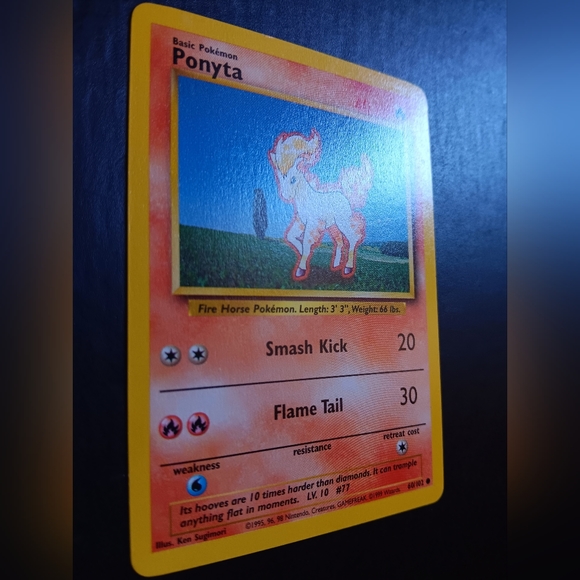 Ponyta Pokemon Card - Base Set - NO. 60/102 Common Non-Holo - Picture 4 of 9
